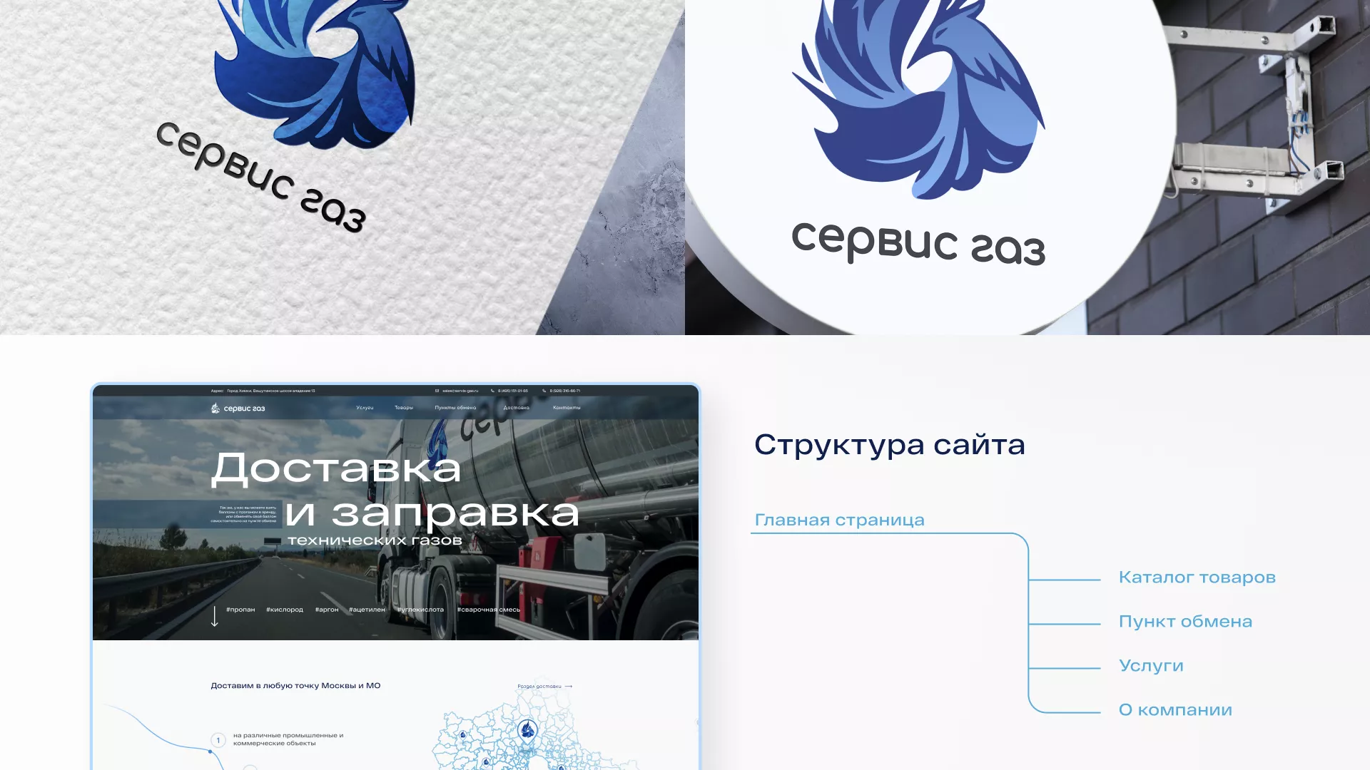 Создание сайта компании «Сервис газ» в Ельне