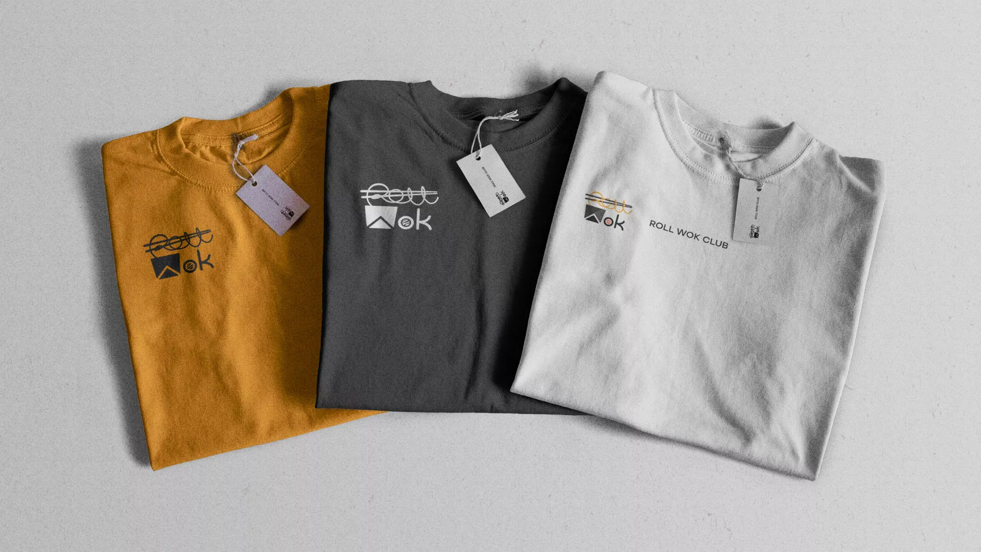 Разработка логотипа суши-бара «Roll Wok Club» в Ельне