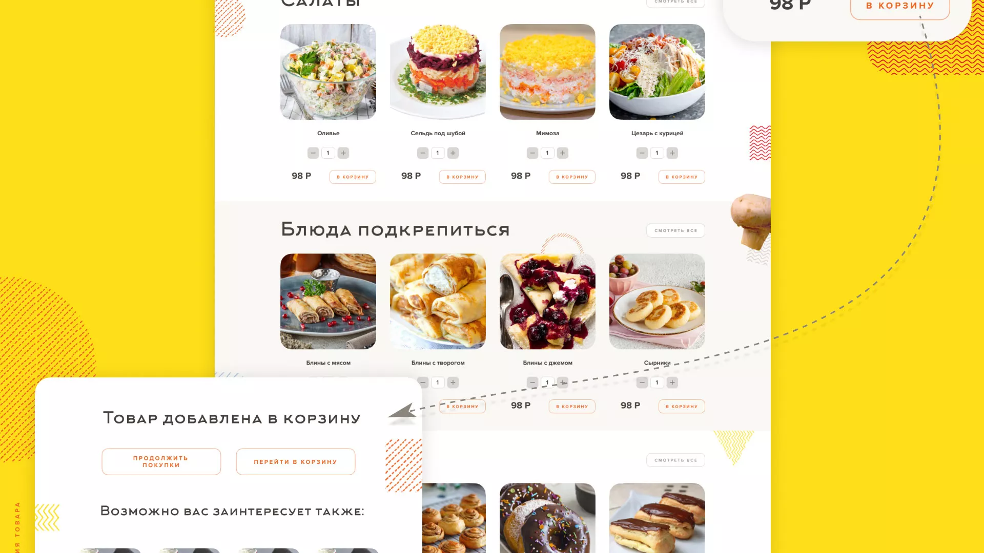 Разработка сайта кафе-столовой «Суп-Мясо-Салат» в Ельне